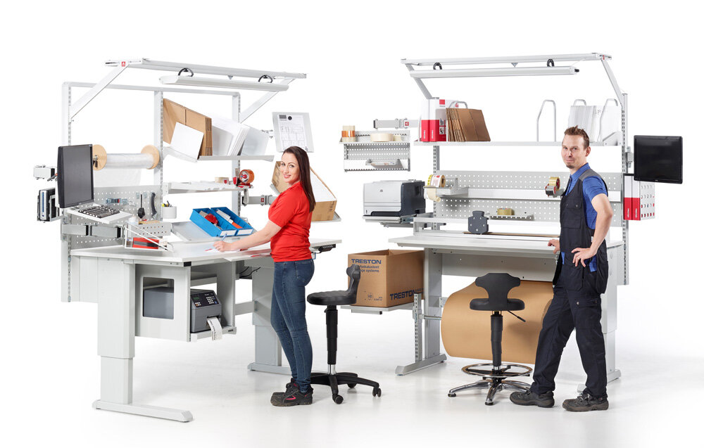 Treston Concept Packtisch mit Flex Stehhilfe