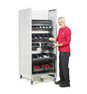 Treston Tower storage and workstation unit with castors and accessories