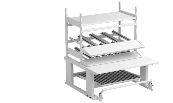 Special custom-made industrial Treston bench with FiFO
