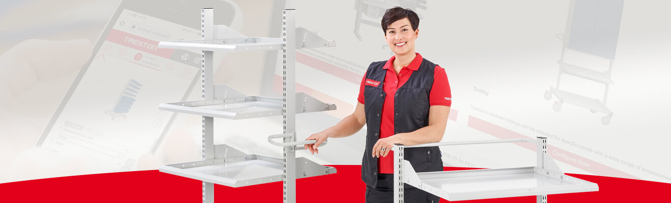 How to design an ergonomic trolley. Tips and pre-configured trolley layouts. Blog header